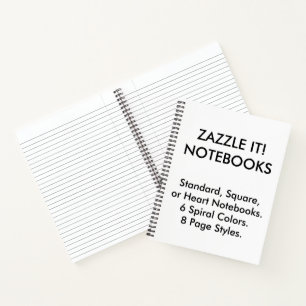 Custom Personalized Wide Ruled Lined Notebook