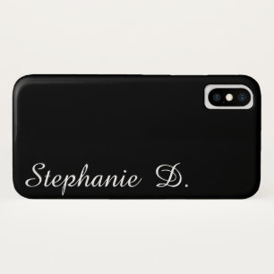 custom personalized with name black iphone case