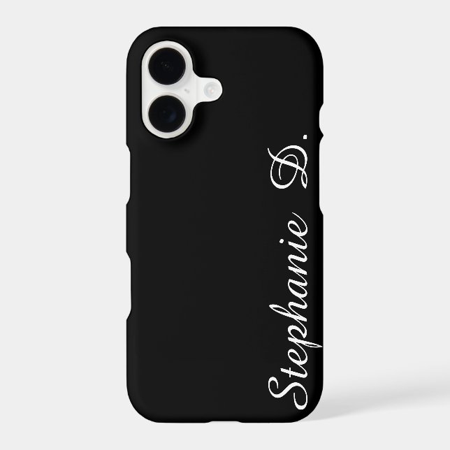 custom personalized with name black iphone case (Back)