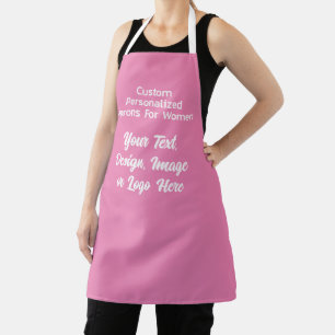 Custom Personalized Women's Aprons, Cool Pink Apron