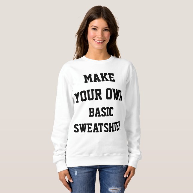 Custom Personalized Women's BASIC SWEATSHIRT (Front Full)