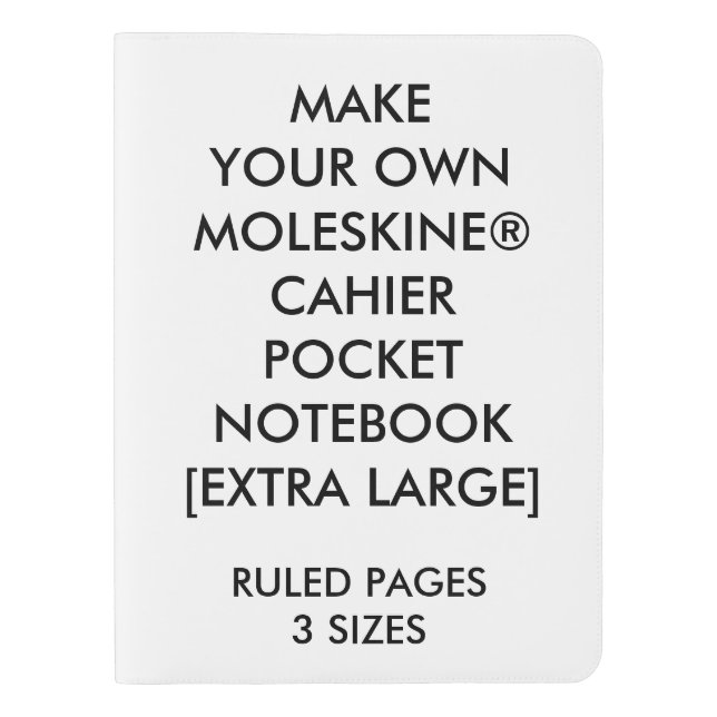 Custom Personalized XL MOLESKINE® CAHIER Notebook (Front)