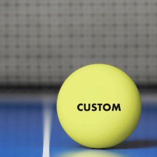 Custom Personalized YELLOW Table Tennis Ping Pong Ball