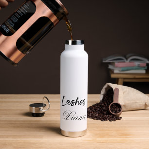 Custom Personalized Your Name Lashes Water Bottle
