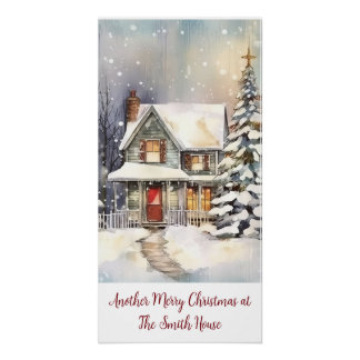 Custom Personalized Your Own Text Image Holiday  Poster