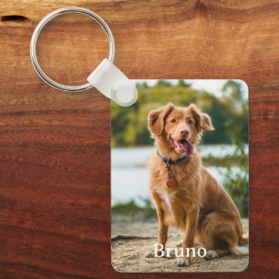 Custom Pet 2 Photo Name Keepsake Dog Lovers  Keychain