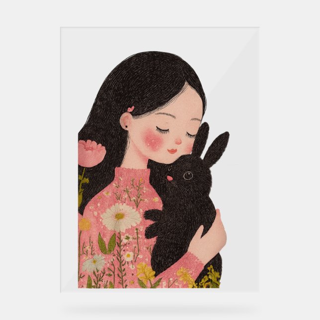 Custom Pet and Owner Portrait Pet Illustration Por (Recto)