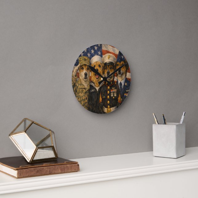 Custom Pet Art Acrylic Wall Clock – 10.75" Modern  (Office)
