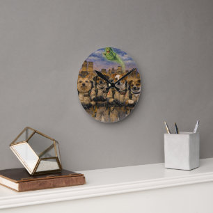 Custom Pet Art Acrylic Wall Clock – 10.75" Modern
