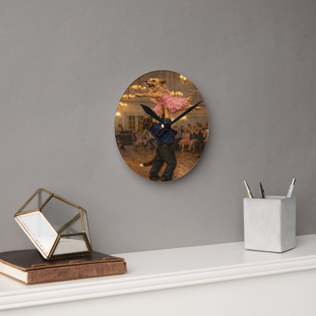 Custom Pet Art Acrylic Wall Clock – 10.75" Modern  (Office)