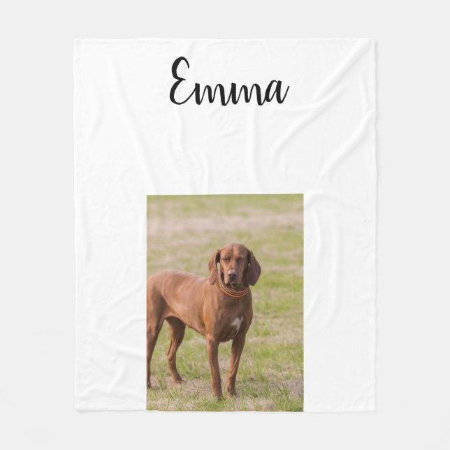 Custom Pet Blanket Using Pet Photo + Name Custom D (Front)