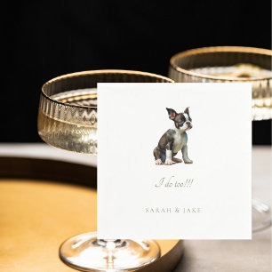Custom Pet Boston Terrier Pet Wedding Napkins