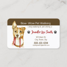 Custom Pet Business Cards - Dog Walking