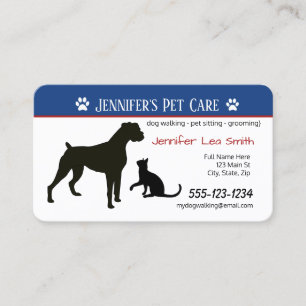 Custom Pet Business Cards - Pet Care