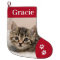 Custom Pet Cat Photo Holiday Red Personalized