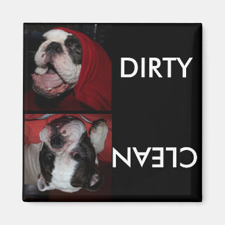 Custom Pet Dishwasher Clean or Dirty Magnet