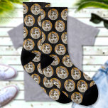 Custom Pet Dog Cat Person Photo Personalized Socks<br><div class="desc">Upload a photo, and easily create your personalized photo socks. For the best results, please use a square image. Click EDIT USING DESIGN TOOL to change the background colour for each sock side. You can TRANSFER this design on other Zazzle products and adjust it to fit most Zazzle items. Thank...</div>