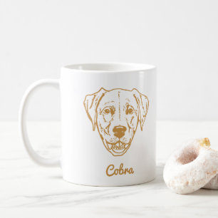 Custom Pet Dog Hand Drawing  Coffee Mug