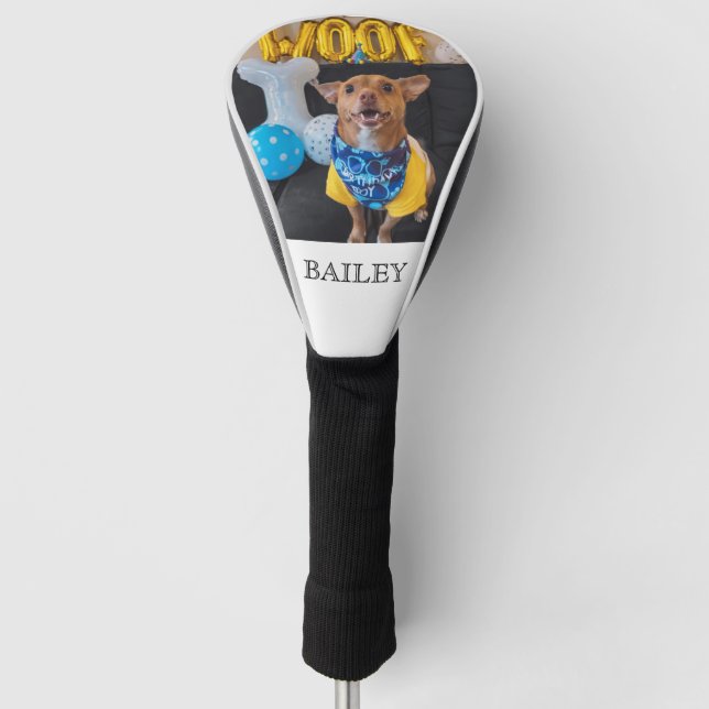 Custom Pet Dog Photo Golf Head Cover (Front)