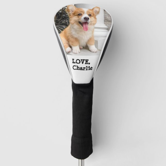 Custom Pet Dog Photo Personalized Golf  Head Cover (Front)