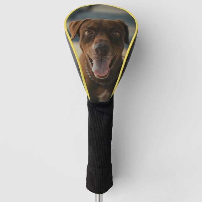 Custom Pet Dog Photo Personalized Golf Head Cover (Front)