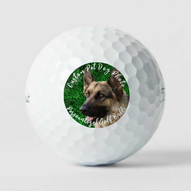 Custom Pet Dog Photo Personalized Titleist  Golf Balls (Front)