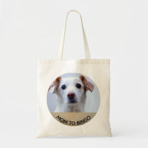 Custom Pet Dog Photo  with Name Tote Bag