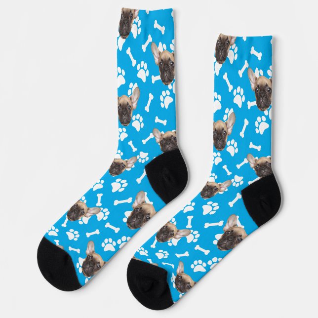 Custom Pet Face Socks Personalized Dog Lover Socks (Left)
