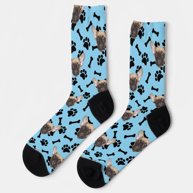 Custom Pet Face Socks Personalized Dog Lover Socks (Left)