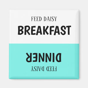 Custom Pet Feeding Tracker Magnet