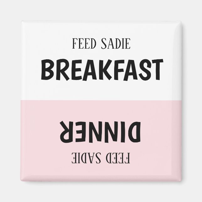 Custom Pet Feeding Tracker Magnet (Front)