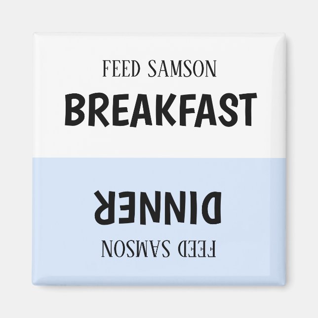 Custom Pet Feeding Tracker Magnet (Front)