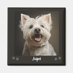 Custom Pet Keepsake Using Your Photo Name Magnet