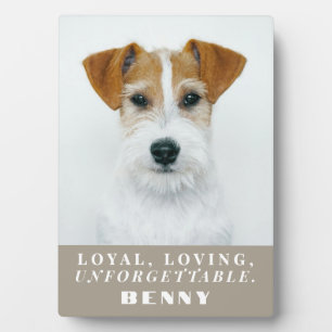 Custom Pet loss Dog Memorial Photo Keepsake Modern Plaque