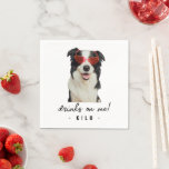 Custom Pet Lover Dog Or Cat Photo Funny Wedding Napkin<br><div class="desc">Introducing our Custom Pet Lover Dog or Cat Photo Funny Wedding Napkins—a delightful and personalized addition to your wedding celebration. These custom napkins add a unique and charming touch to your wedding reception, engagement party, or any pet-themed event. Crafted as custom pet cocktail napkins, these napkins feature a personalized portrait...</div>