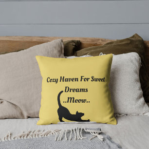 Custom Pet Lover Funny Cat Script Quote On Sand Throw Pillow