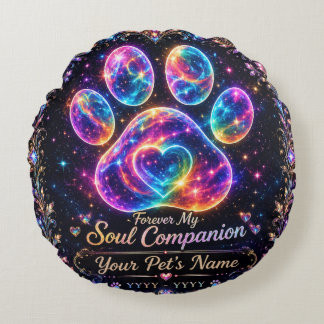 Custom Pet Memorial Gift Round Pillow