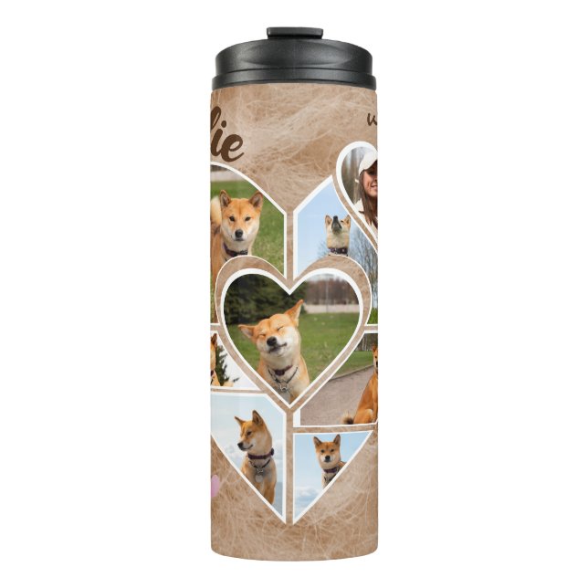 Custom Pet Memorial Personalized Photo and Quote Thermal Tumbler (Front)
