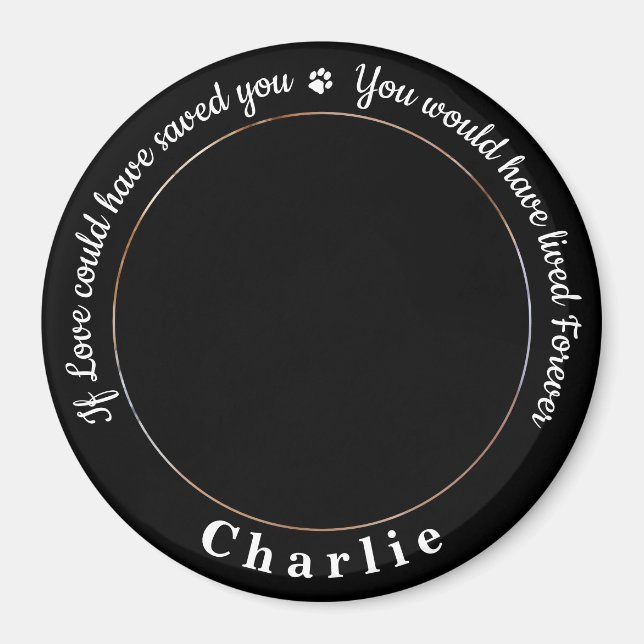 Custom Pet Memorial Pet Loss Keepsake Dog Photo Magnet (Front)