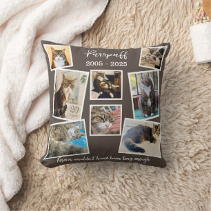 Custom Pet Memorial Photo & Quote Throw Pillow