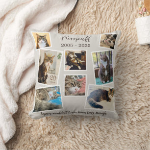 Custom Pet Memorial Photo & Quote Throw Pillow