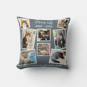 Custom Pet Memorial Photo & Quote Throw Pillow
