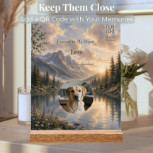 Custom Pet Memorial Plaque with Qr Code