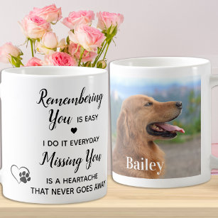 Custom Pet Memorial Remembrance Dog Photo  Coffee Mug