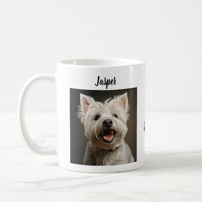 Custom Pet Mug Using Your Photo & Name (Gauche)