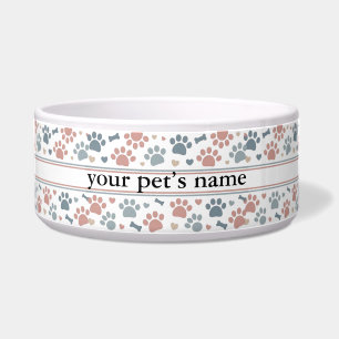 Custom Pet Name Bowl Dog or Cat Food Dish
