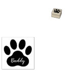 Custom Pet Name Paw Print Signature Rubber Stamp