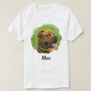 Custom Pet Name & Photo   Modern Typography Person T-Shirt
