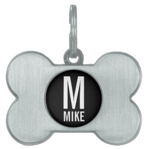 Custom Pet Name with Monogram Tag