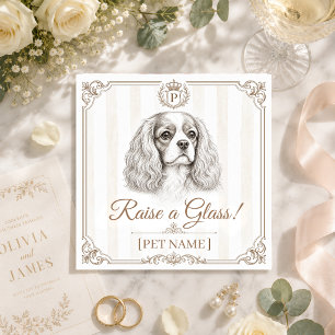 Custom Pet Napkins Wedding Dog Cat Cocktail couple